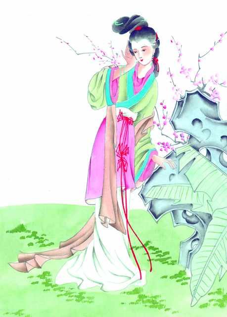 chinese master paintings women lady c art l050 A4 Photo Print