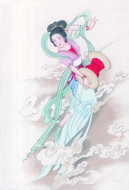 chinese master paintings women lady c art l067 A4 Photo Print