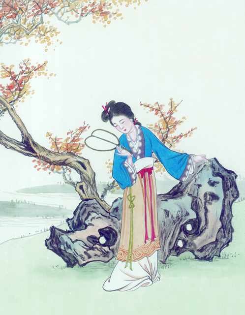 chinese master paintings women lady c art l076 A4 Photo Print