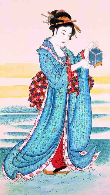 chinese master paintings women lady c art l077 A4 Photo Print