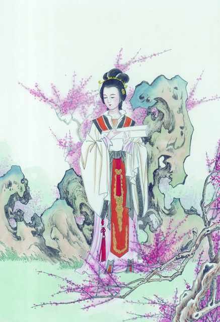 chinese master paintings women lady c art l080 A4 Photo Print