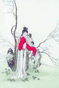 chinese master paintings women lady c art l081 A4 Photo Print