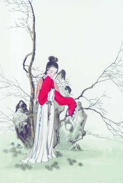 chinese master paintings women lady c art l081 A4 Photo Print