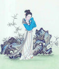 chinese master paintings women lady c art l083 A4 Photo Print