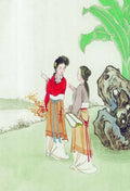 chinese master paintings women lady c art l084 A4 Photo Print