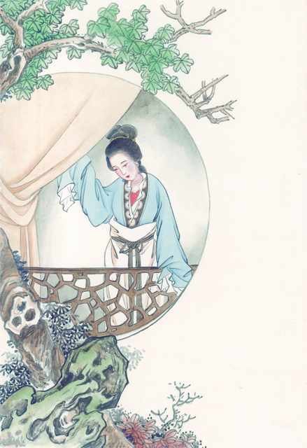 chinese master paintings women lady c art l086 A4 Photo Print