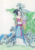 chinese master paintings women lady c art l099 A4 Photo Print