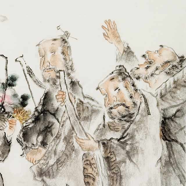 chinese master paintings women nature c art n0216 A4 Photo Print