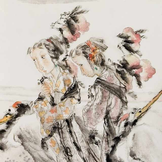 chinese master paintings women nature c art n0219 A4 Photo Print