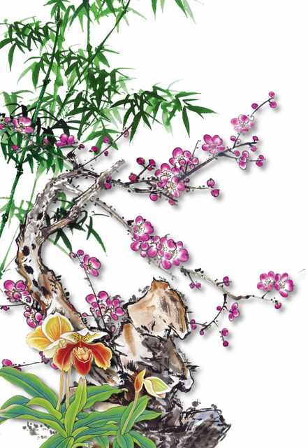 chinese master paintings women nature c art n0498 A4 Photo Print