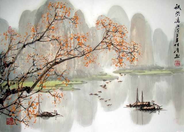 chinese master paintings women nature c art n0583 A4 Photo Print