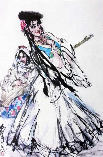 chinese masters paintings huang zhou hz0032 A4 Photo Print