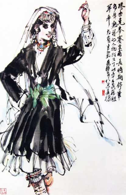 chinese masters paintings huang zhou hz0033 A4 Photo Print
