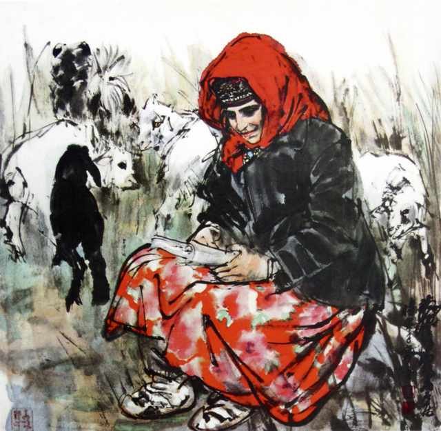 chinese masters paintings huang zhou hz0041 A4 Photo Print