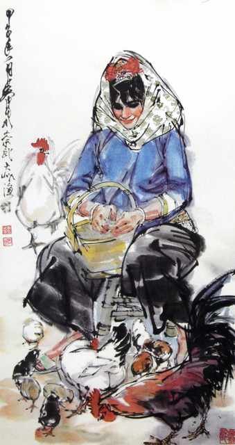 chinese masters paintings huang zhou hz005 A4 Photo Print