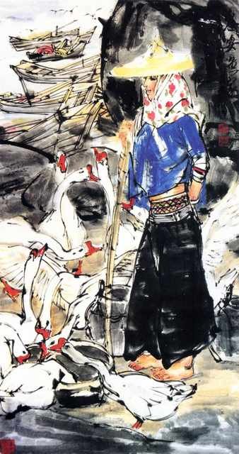 chinese masters paintings huang zhou hz0052 A4 Photo Print