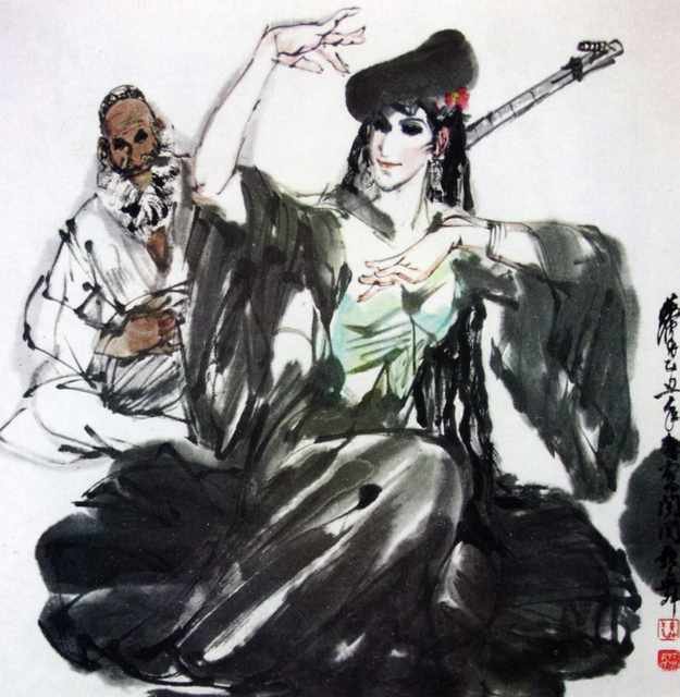 chinese masters paintings huang zhou hz0066 A4 Photo Print