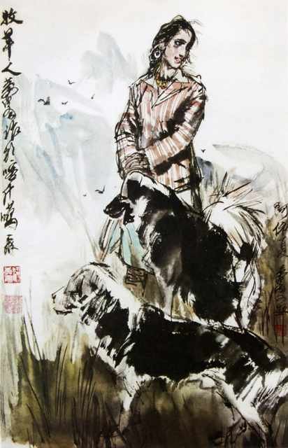 chinese masters paintings huang zhou hz0068 A4 Photo Print