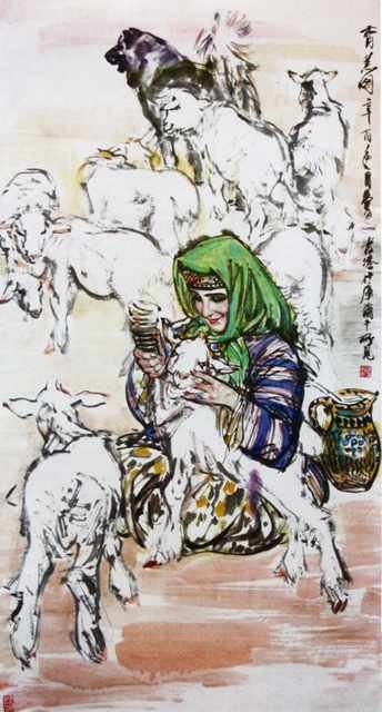 chinese masters paintings huang zhou hz0083 A4 Photo Print