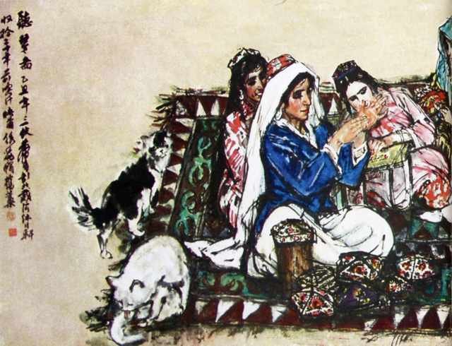 chinese masters paintings huang zhou hz0097 A4 Photo Print