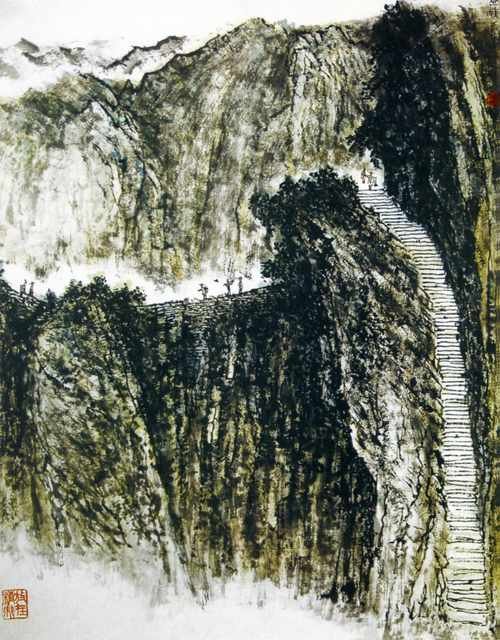 chinese masters paintings li keran lkr0012 A4 Photo Print