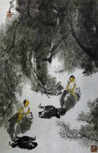 chinese masters paintings li keran lkr0013 A4 Photo Print
