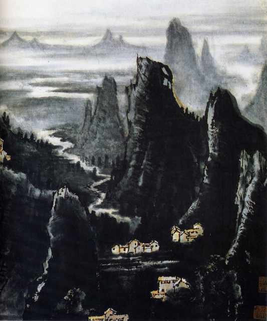 chinese masters paintings li keran lkr0056 A4 Photo Print