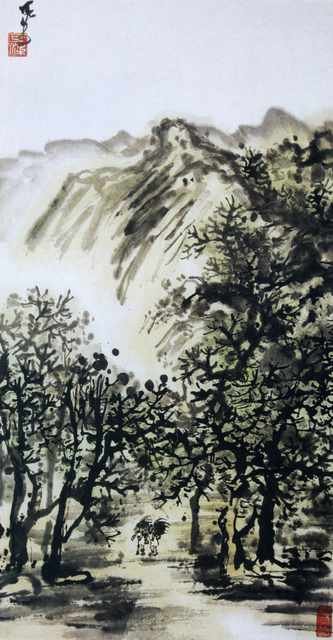 chinese masters paintings li keran lkr0091 A4 Photo Print