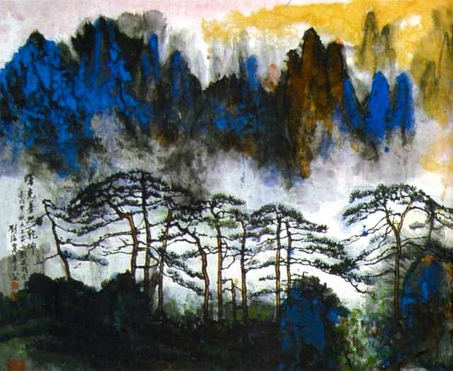 chinese masters paintings liu haishu lhs0017 A4 Photo Print