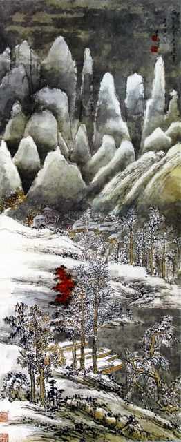 chinese masters paintings liu haishu lhs003 A4 Photo Print