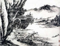 chinese masters paintings liu haishu lhs006 A4 Photo Print