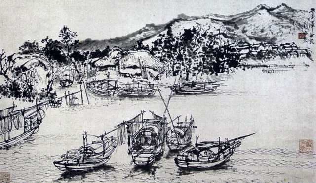 chinese masters paintings liu haishu lhs0090 A4 Photo Print