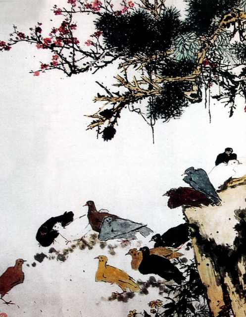 chinese masters paintings pan tianshou pts00100 A4 Photo Print