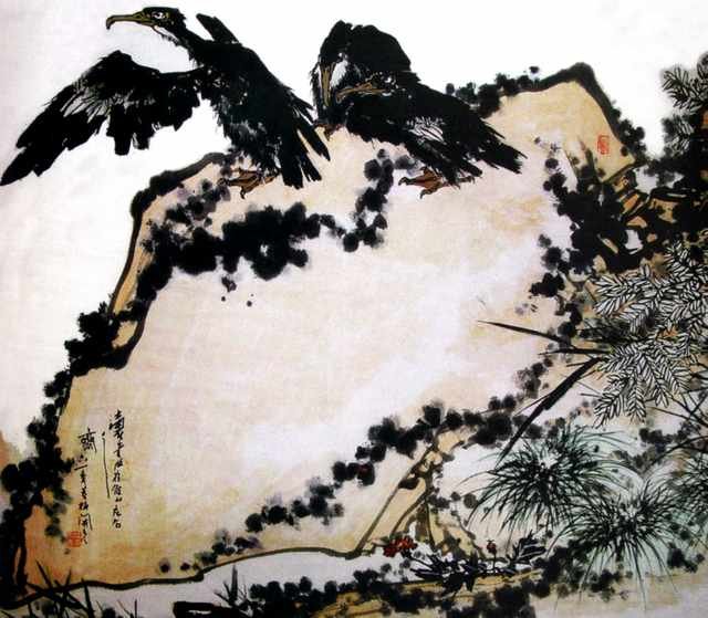 chinese masters paintings pan tianshou pts0034 A4 Photo Print