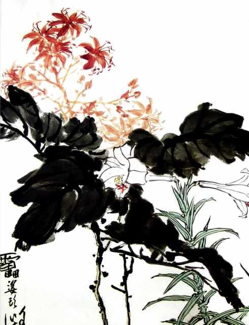 chinese masters paintings pan tianshou pts0046 A4 Photo Print
