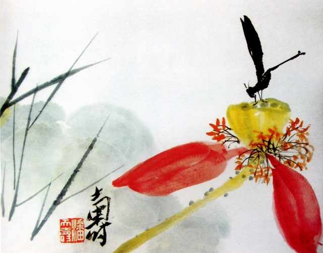 chinese masters paintings pan tianshou pts0058 A4 Photo Print