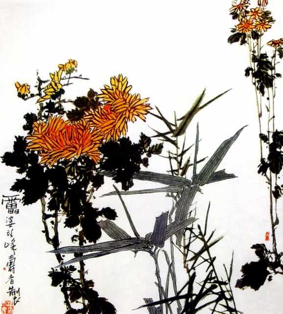 chinese masters paintings pan tianshou pts0064 A4 Photo Print