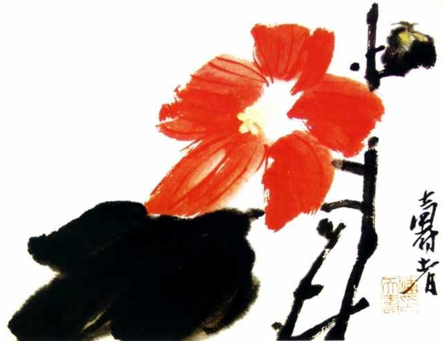chinese masters paintings pan tianshou pts0067 A4 Photo Print