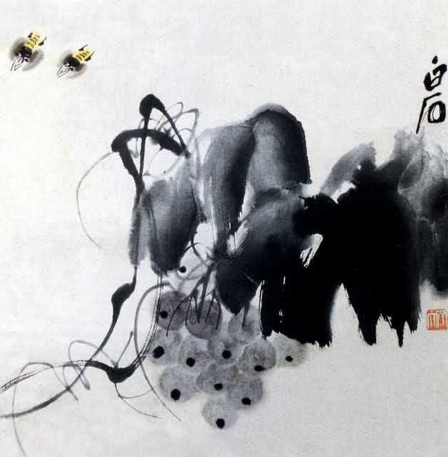 chinese masters paintings qi baishi qbs00103 A4 Photo Print
