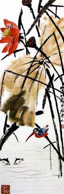 chinese masters paintings qi baishi qbs00112 A4 Photo Print