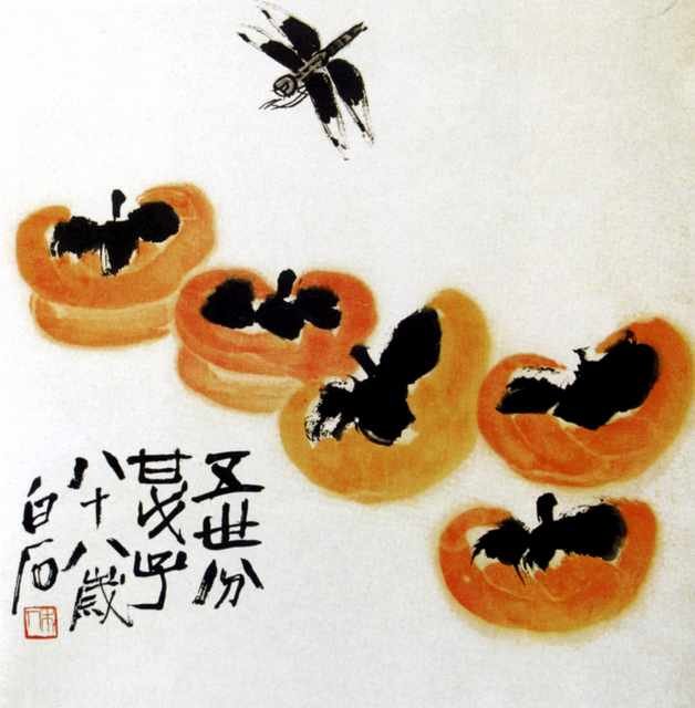 chinese masters paintings qi baishi qbs0025 A4 Photo Print