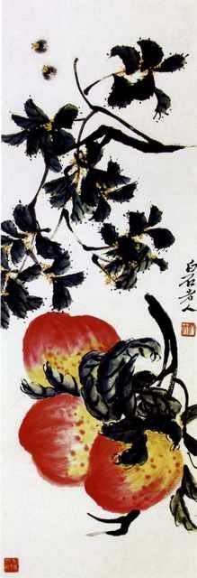 chinese masters paintings qi baishi qbs0052 A4 Photo Print