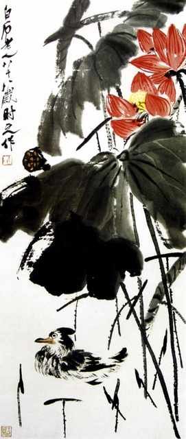 chinese masters paintings qi baishi qbs0058 A4 Photo Print