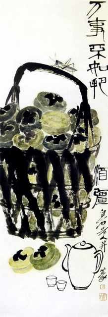 chinese masters paintings qi baishi qbs0061 A4 Photo Print