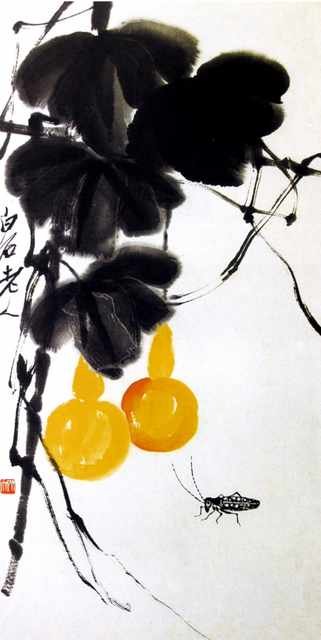 chinese masters paintings qi baishi qbs0064 A4 Photo Print