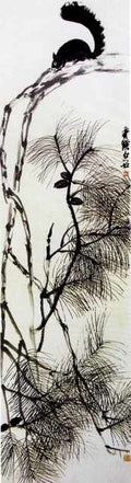 chinese masters paintings qi baishi qbs0096 A4 Photo Print