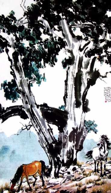 chinese masters paintings xu beihong xbh0077 A4 Photo Print
