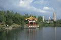 chinese pagoda reflection 1980s 1990s A4 Photo Print