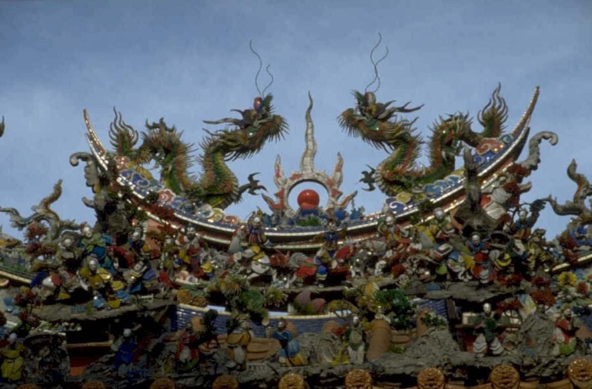 chinese temple dragon 1980s 1990s A4 Photo Print