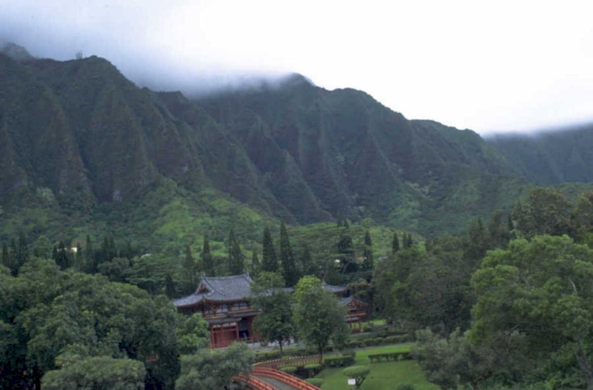 chinese temple haleakala 1980s 1990s A4 Photo Print